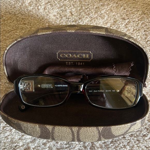 Coach Tortoise Shell Glasses with Case - Picture 1 of 3
